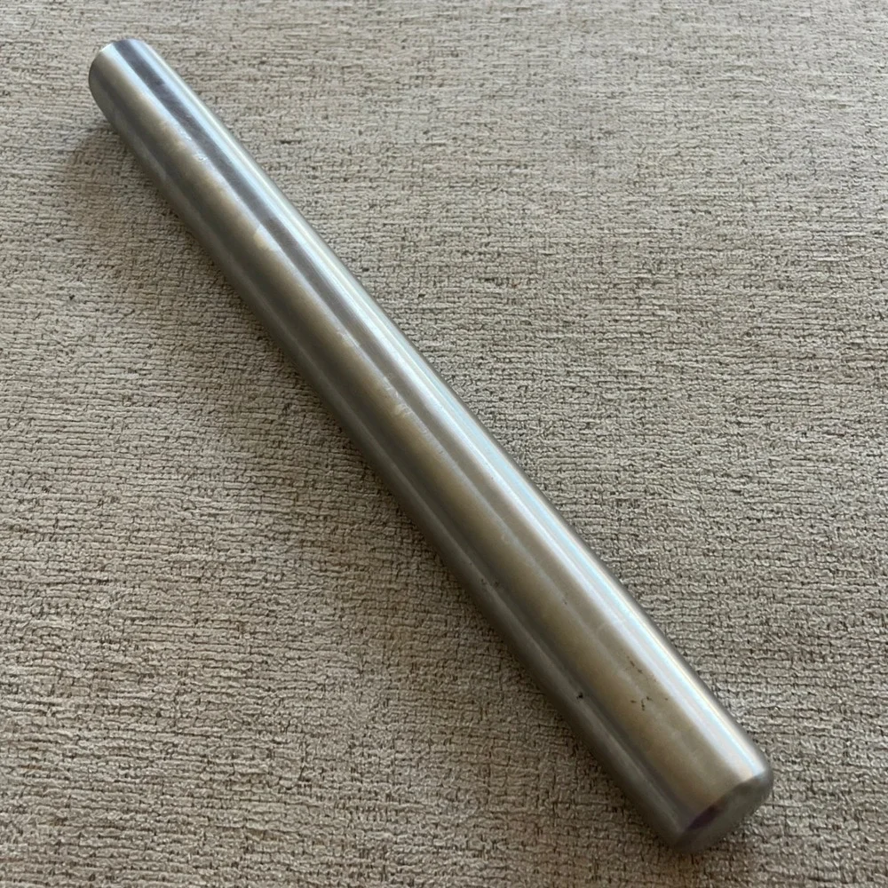 Stainless Steel French Rolling Pin Tapered Metal Pastry Dough Roller‎ Silver